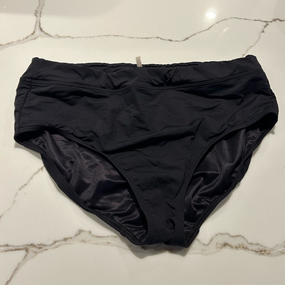 Lands’ End black bikini bottoms sz 16